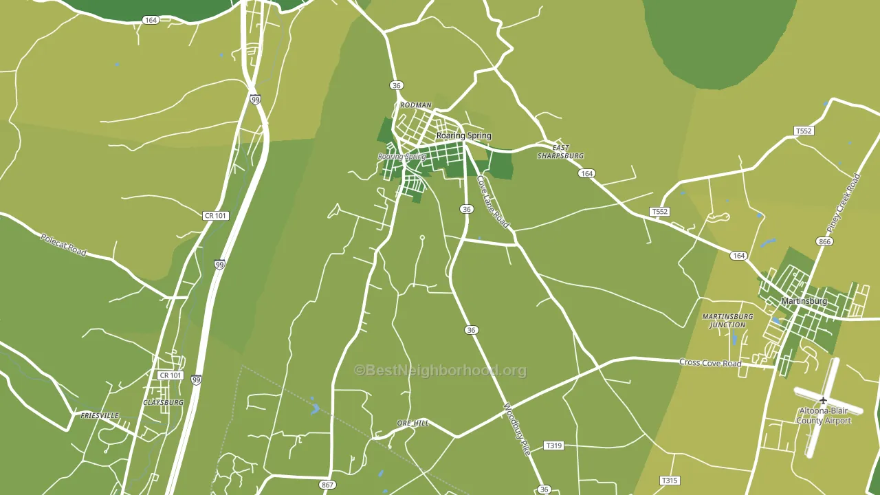 16673, PA block-group voter-turnout map