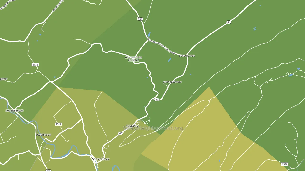 16683, PA block-group voter-turnout map