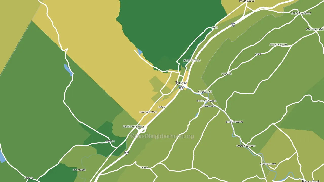 16686, PA block-group voter-turnout map