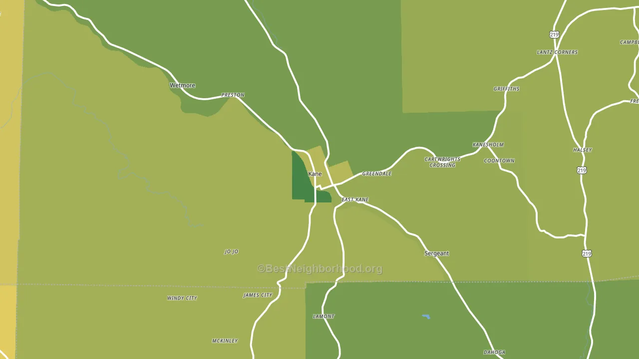 16735, PA block-group voter-turnout map