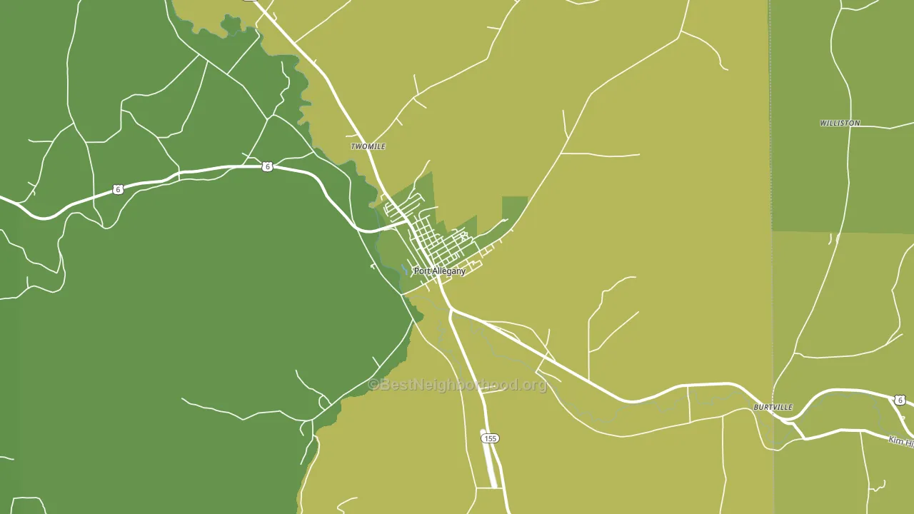 16743, PA block-group voter-turnout map