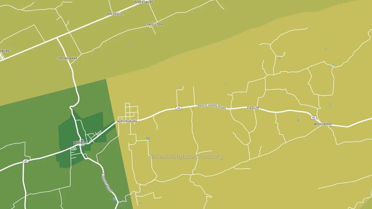 16820, PA block-group voter-turnout map