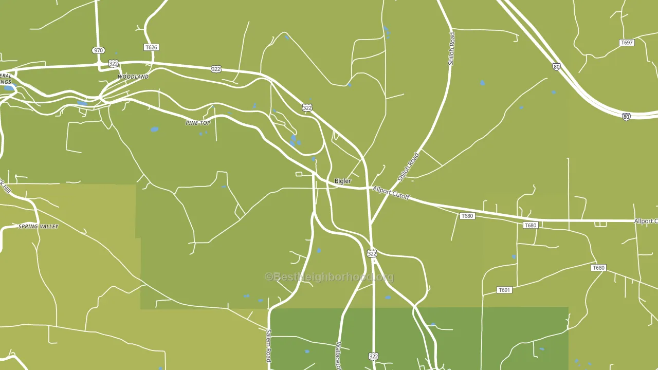 16825, PA block-group voter-turnout map