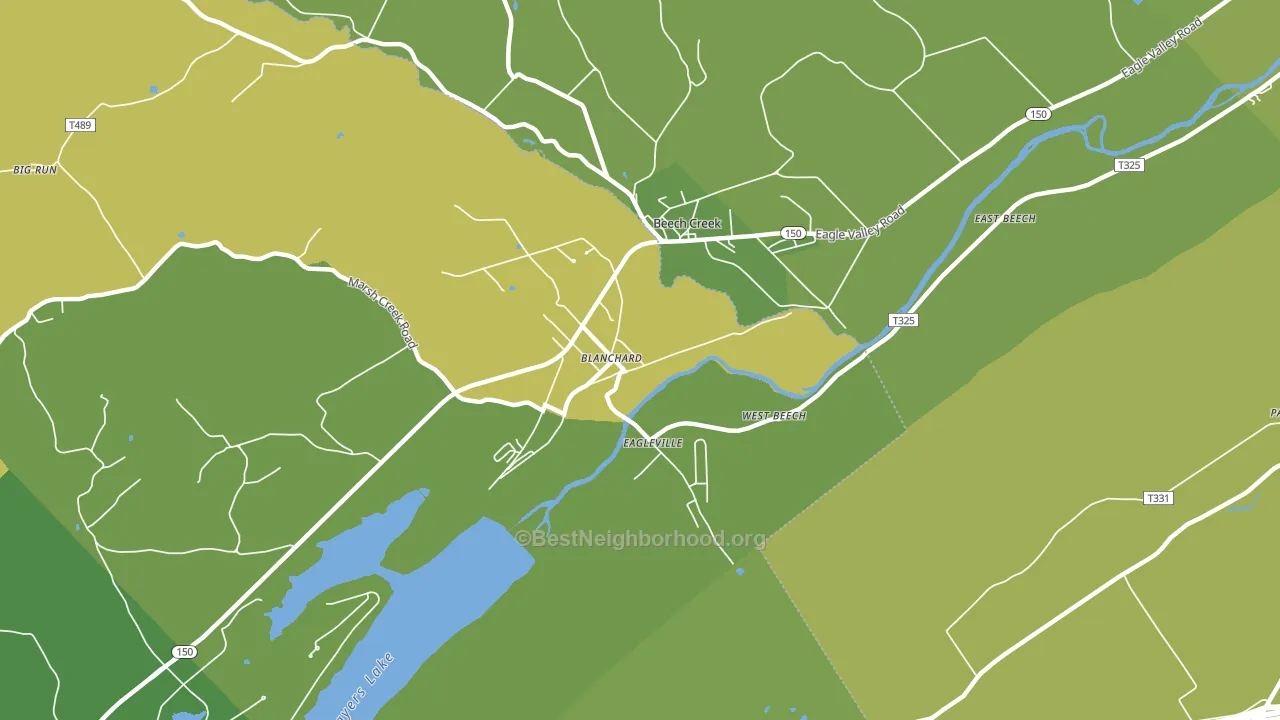 16826, PA block-group voter-turnout map