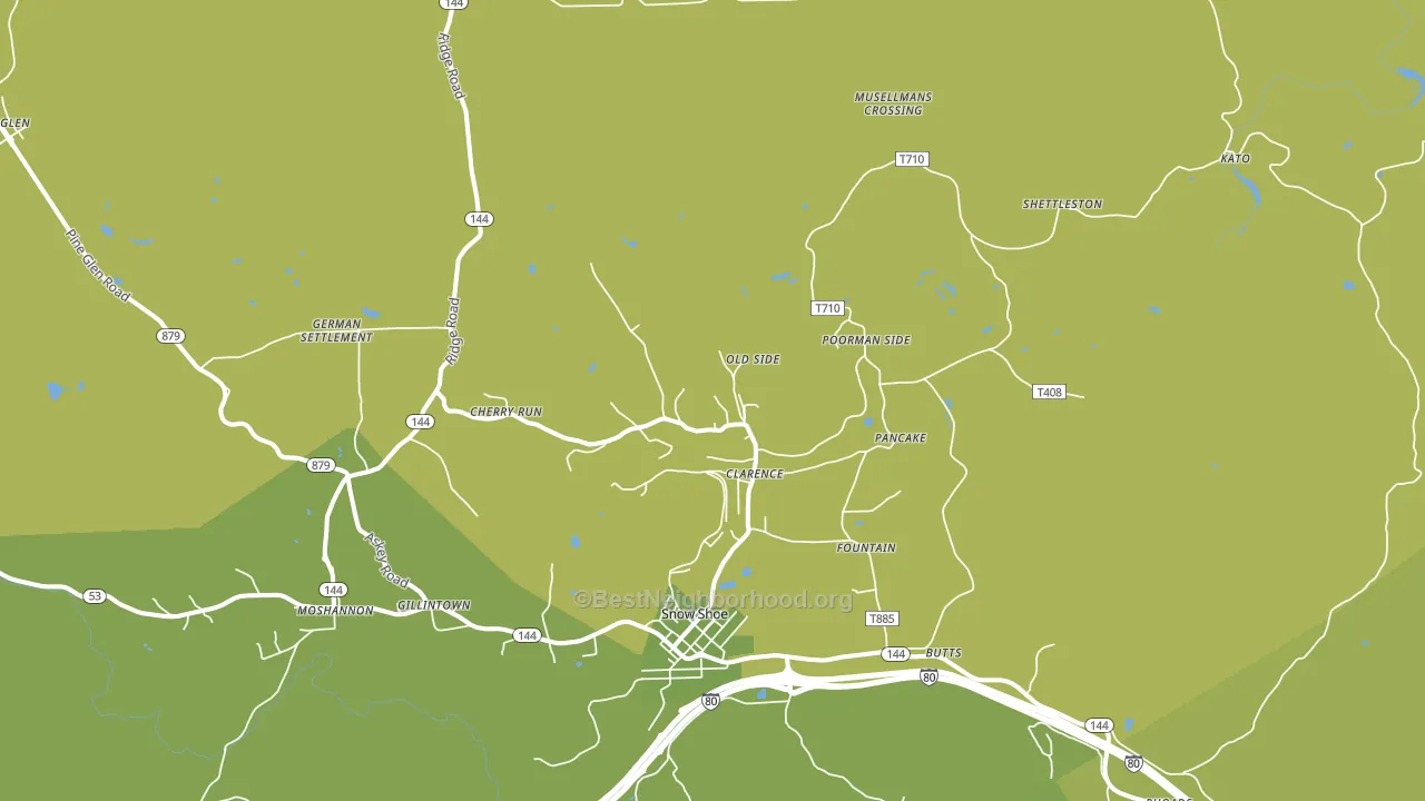 16829, PA block-group voter-turnout map
