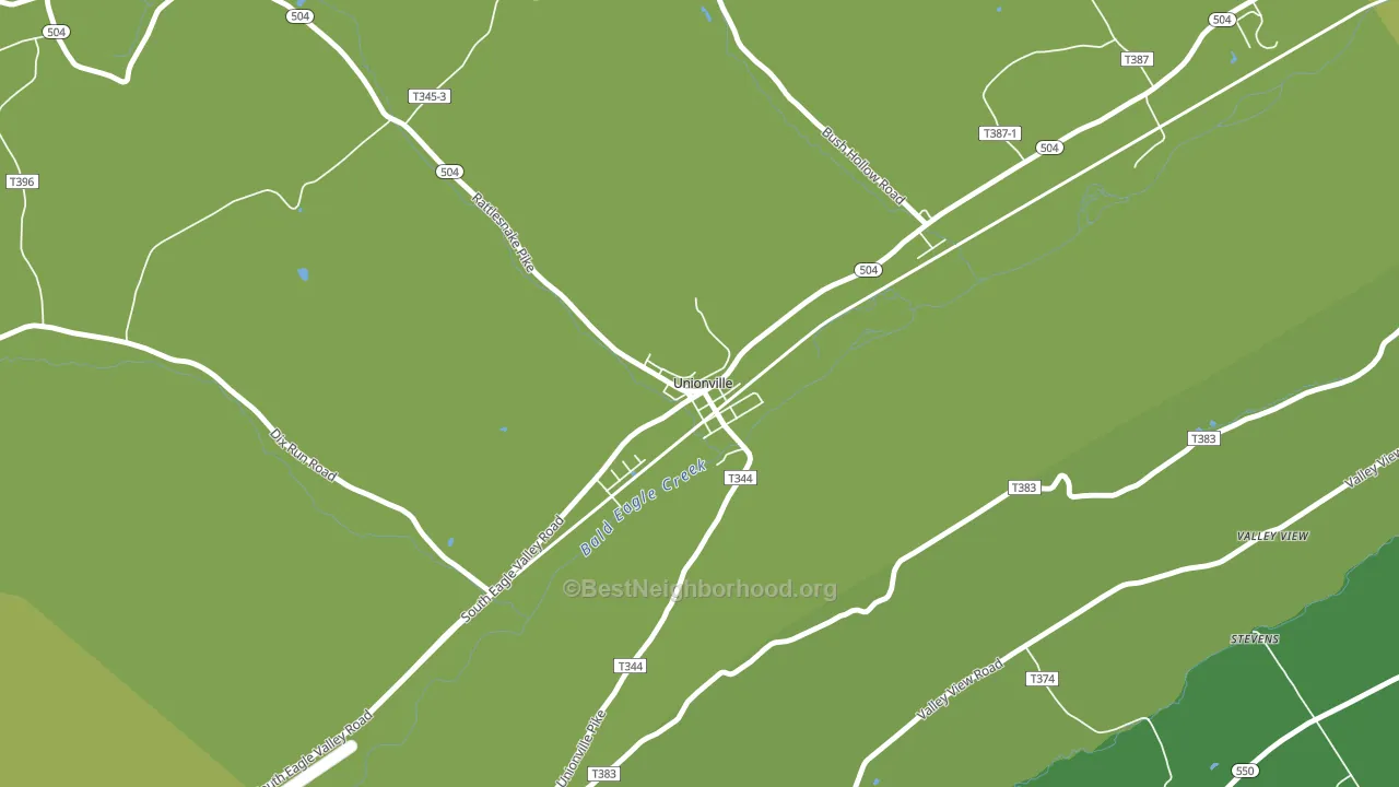 16835, PA block-group voter-turnout map