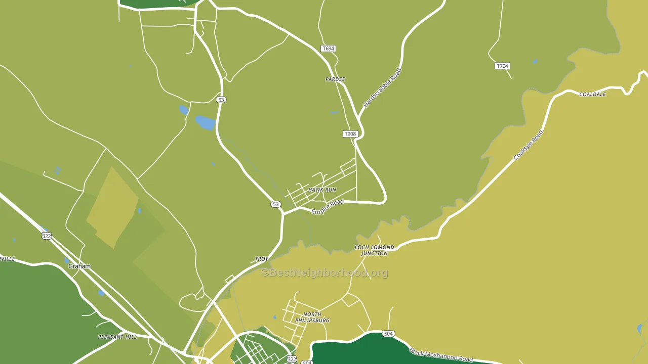 16840, PA block-group voter-turnout map