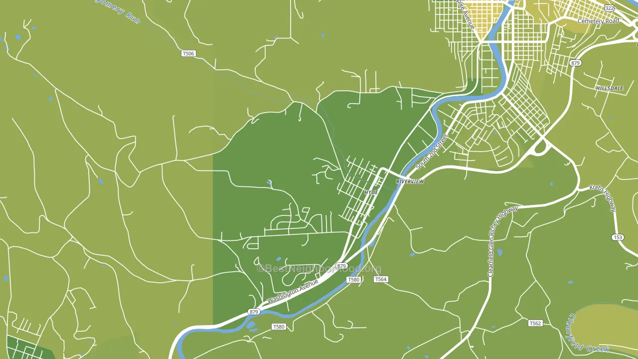 16843, PA block-group voter-turnout map