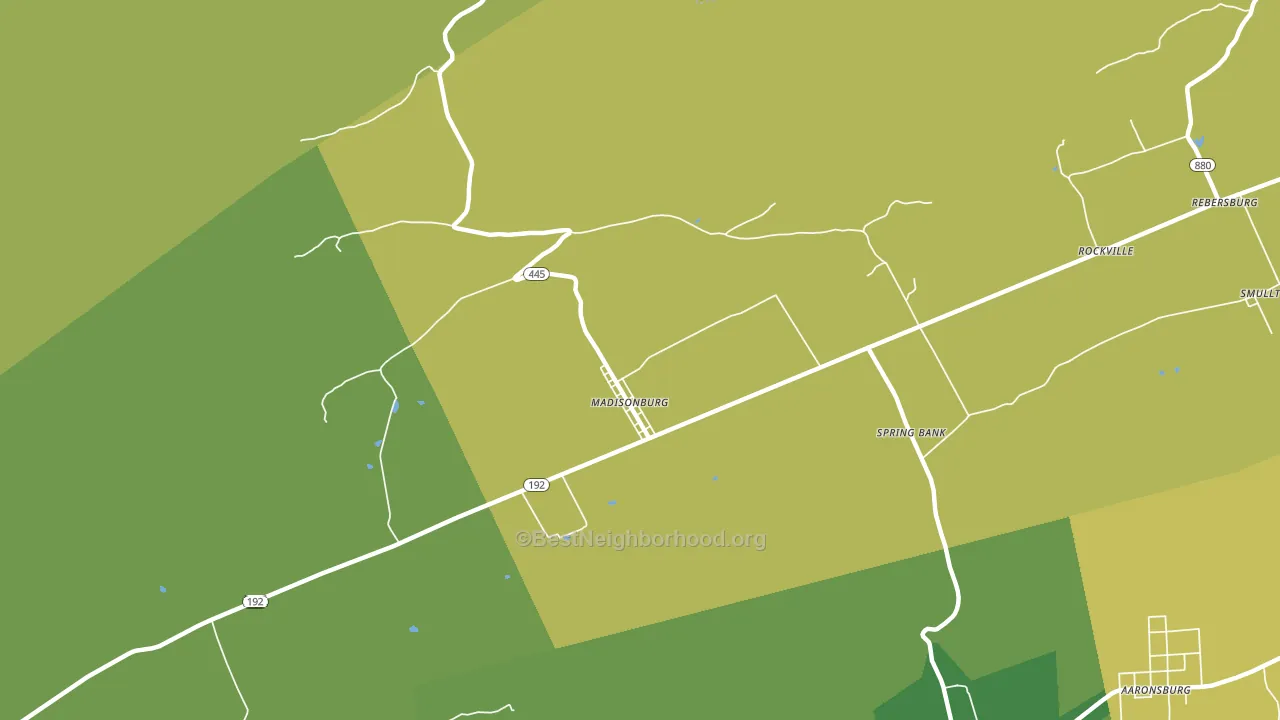16852, PA block-group voter-turnout map