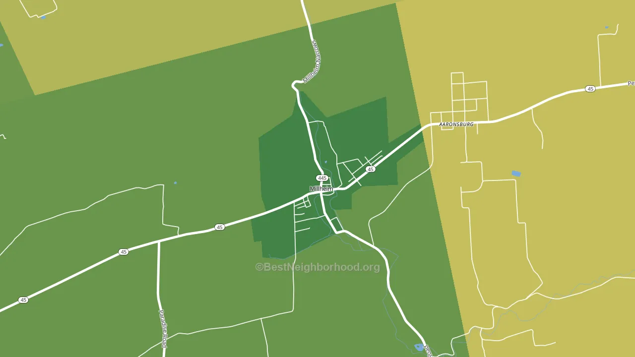 16854, PA block-group voter-turnout map