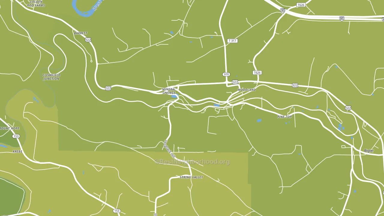 16855, PA block-group voter-turnout map