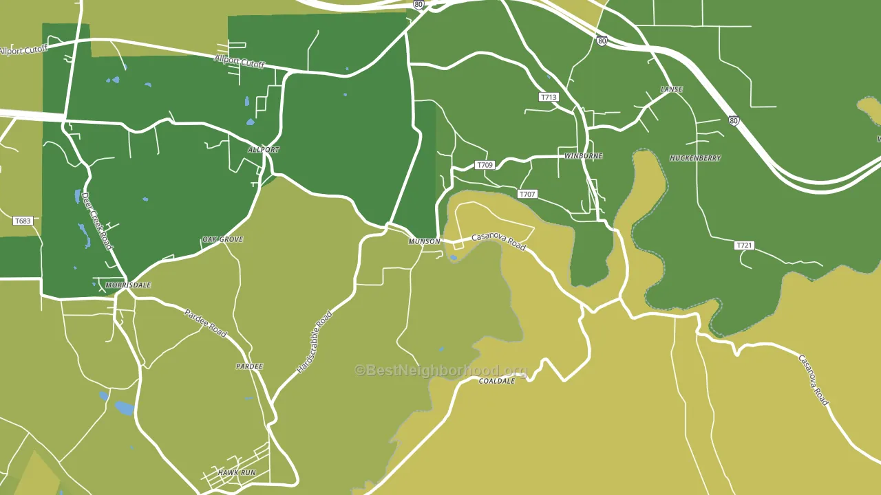 16860, PA block-group voter-turnout map