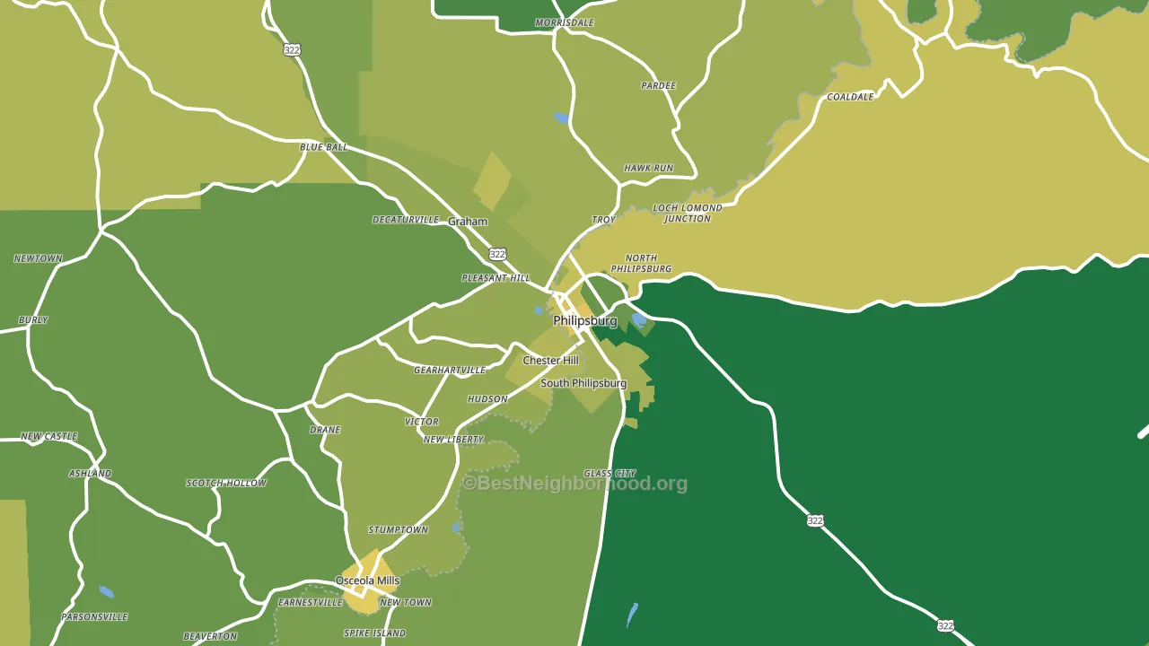 16866, PA block-group voter-turnout map