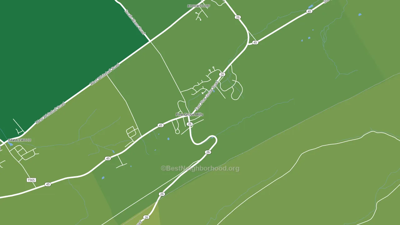 16868, PA block-group voter-turnout map