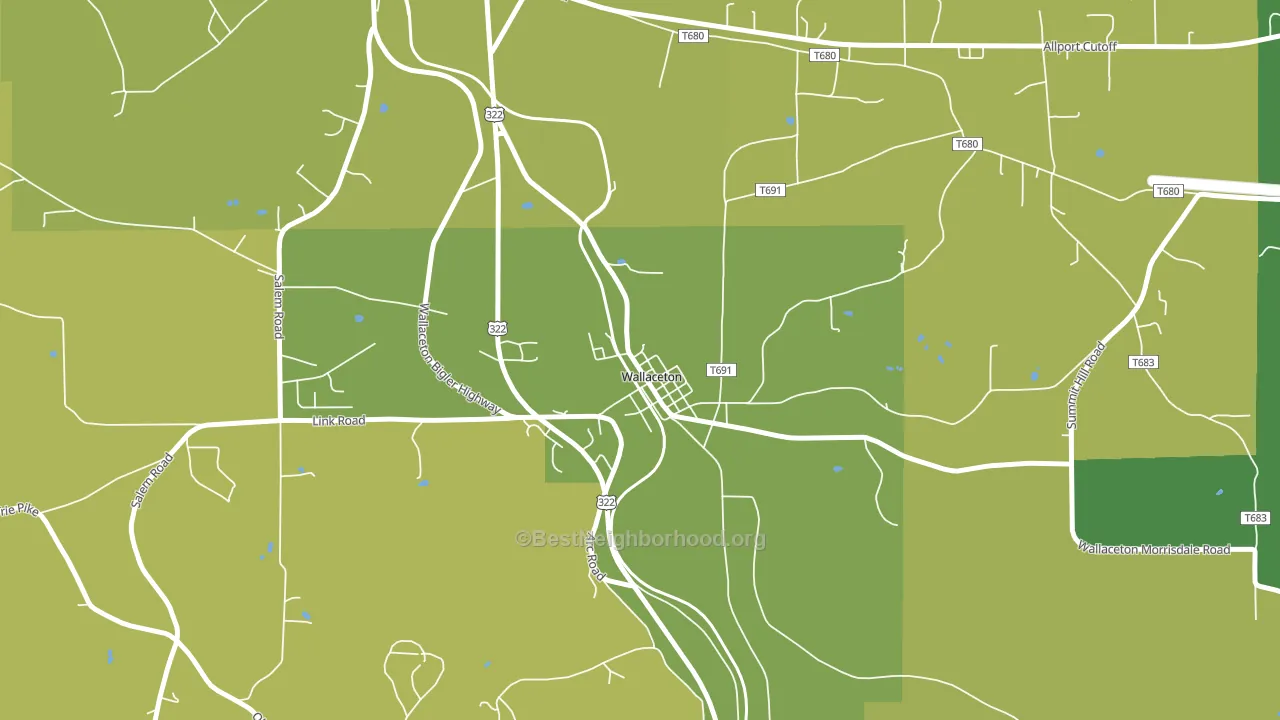 16876, PA block-group voter-turnout map
