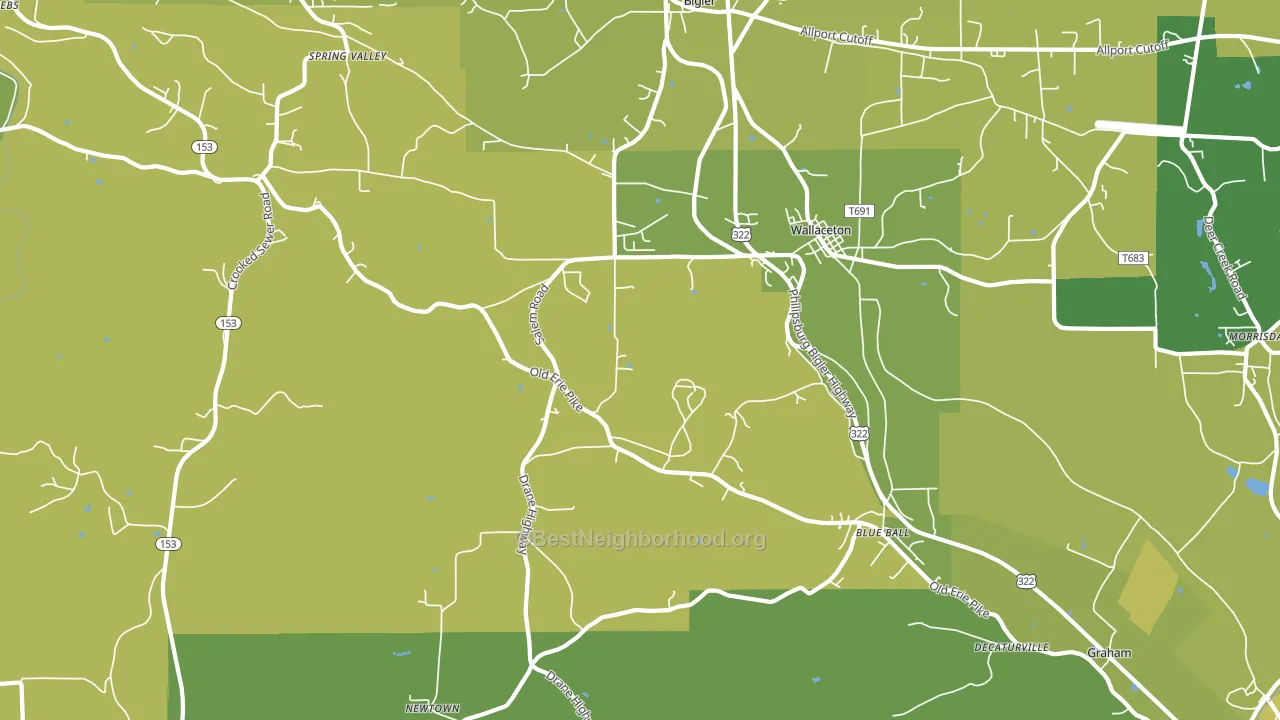 16878, PA block-group voter-turnout map