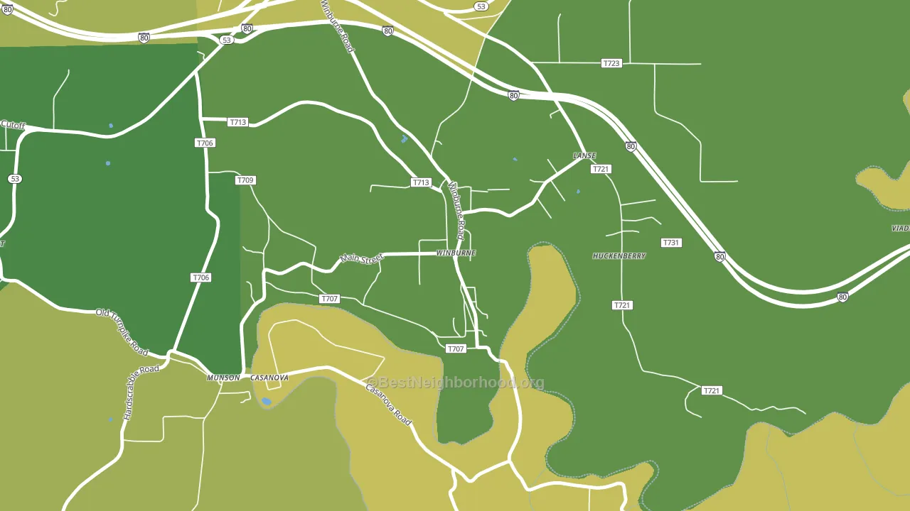 16879, PA block-group voter-turnout map