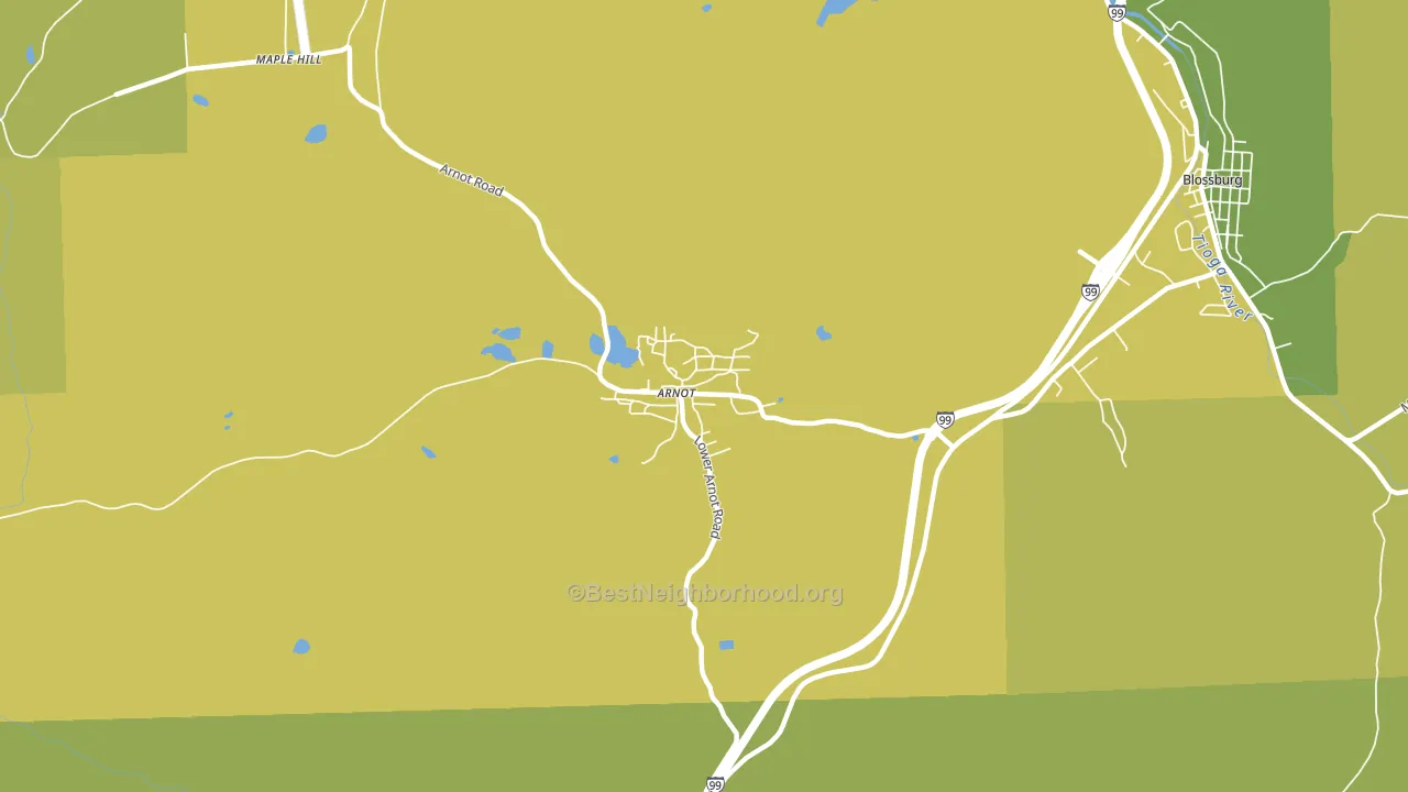 16911, PA block-group voter-turnout map