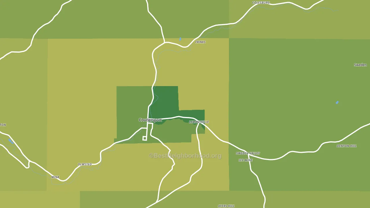 16915, PA block-group voter-turnout map