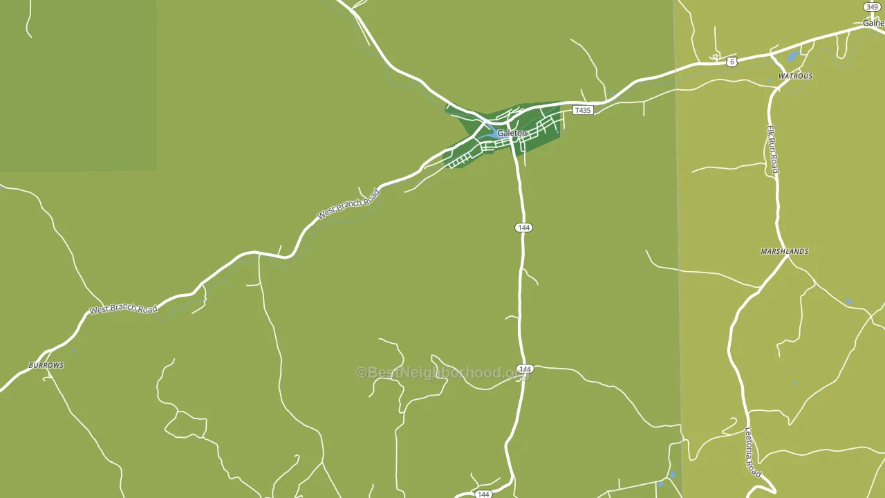 16922, PA block-group voter-turnout map