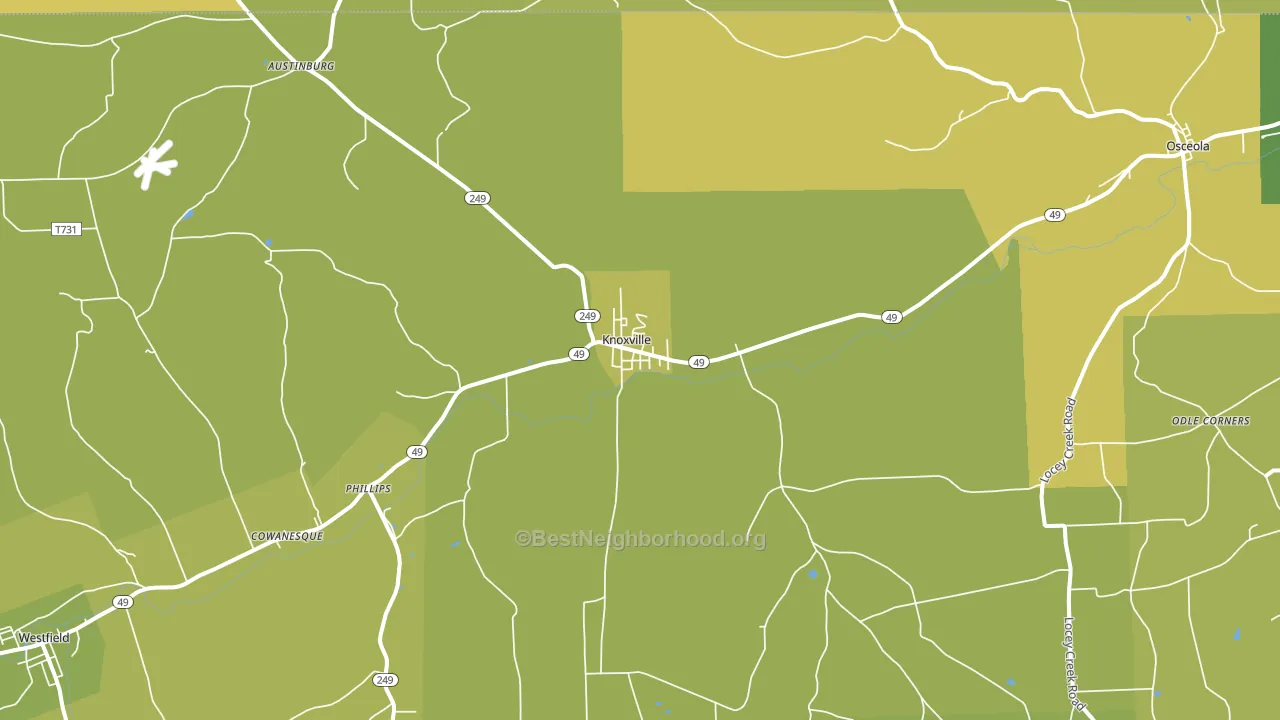 16928, PA block-group voter-turnout map