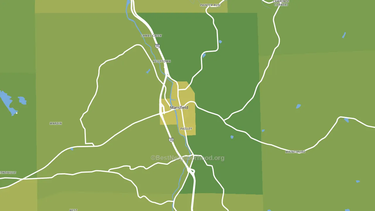 16933, PA block-group voter-turnout map