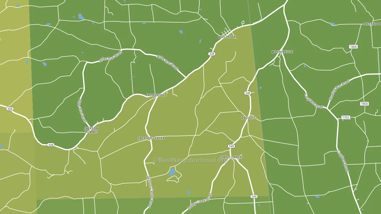 16936, PA block-group voter-turnout map