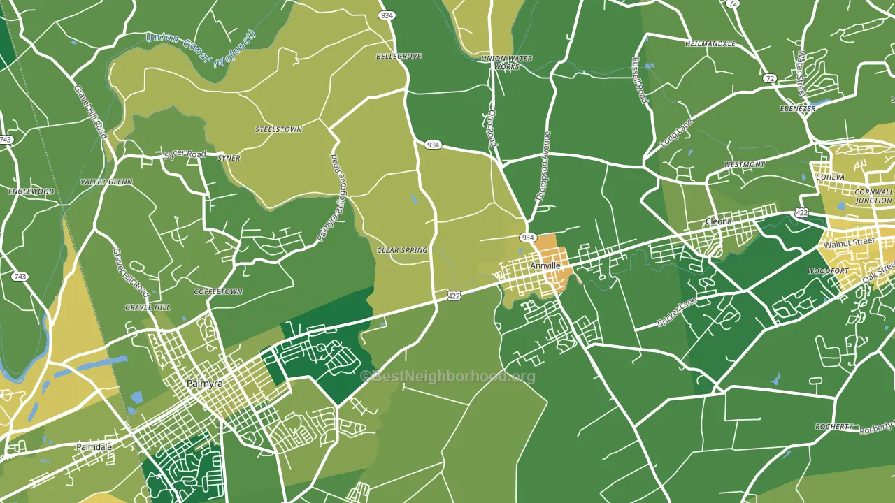 17003, PA block-group voter-turnout map