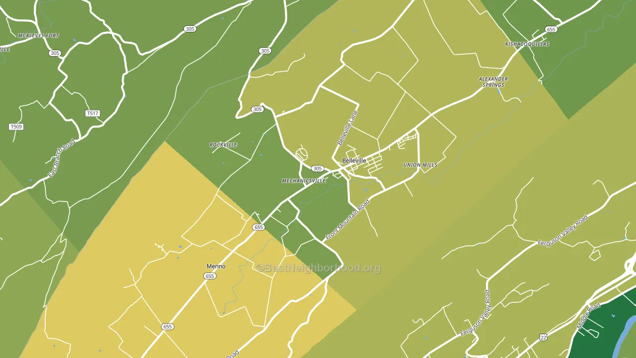 17004, PA block-group voter-turnout map