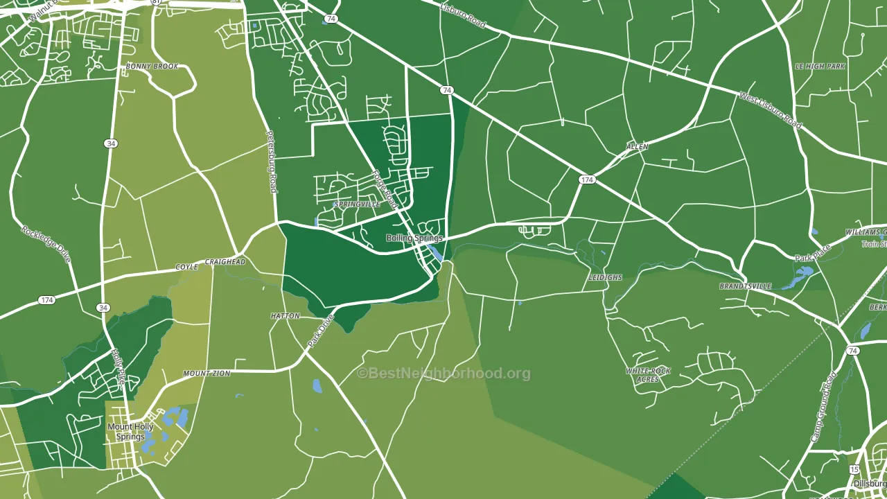 17007, PA block-group voter-turnout map