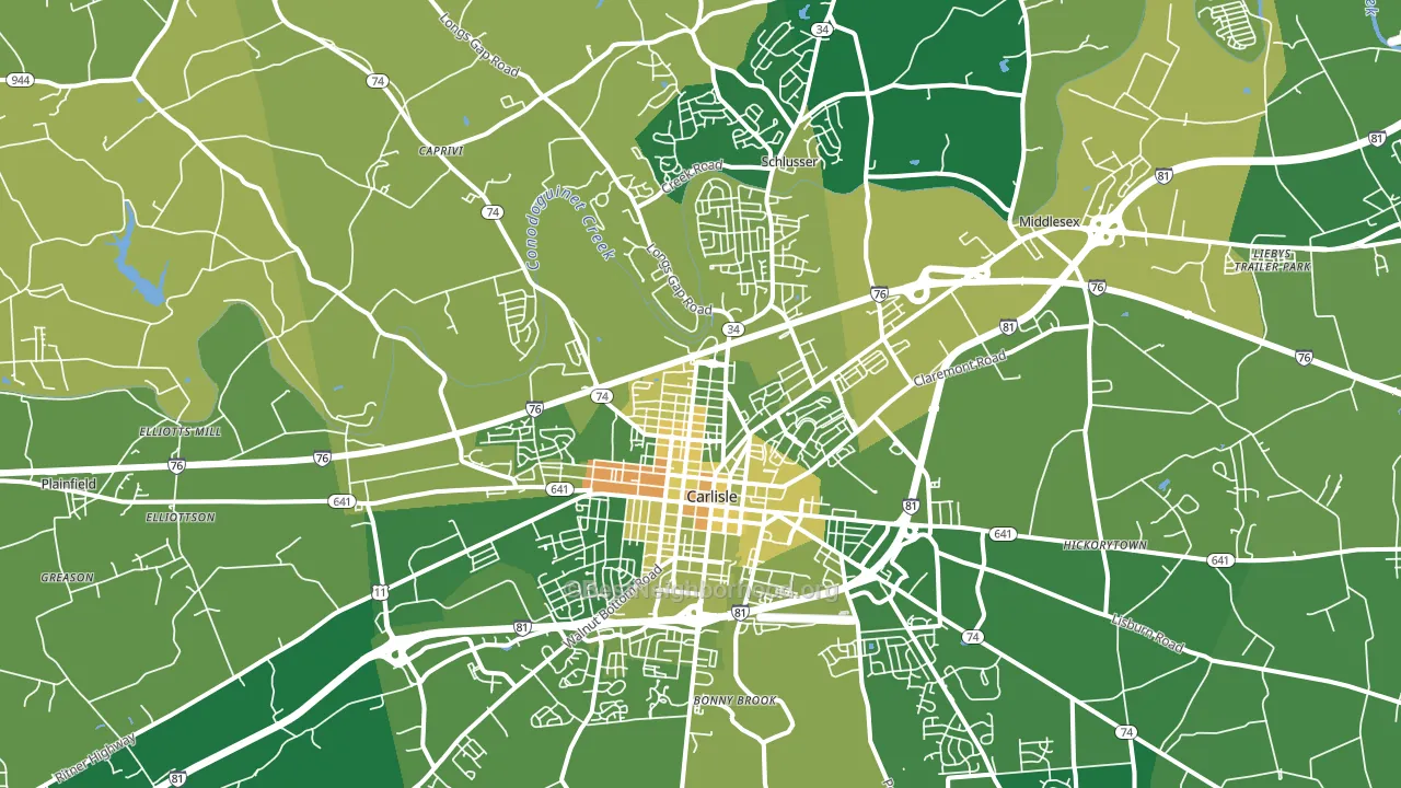 17013, PA block-group voter-turnout map