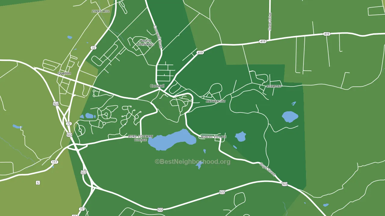 17016, PA block-group voter-turnout map