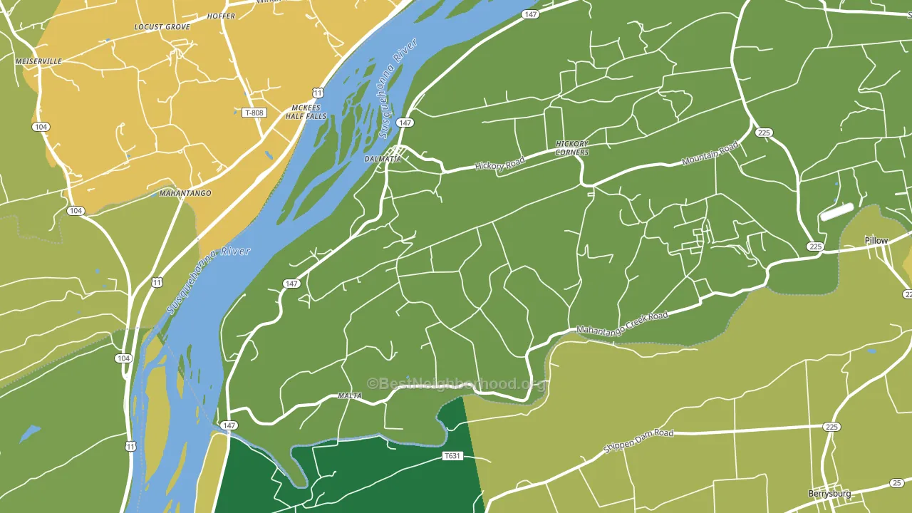 17017, PA block-group voter-turnout map