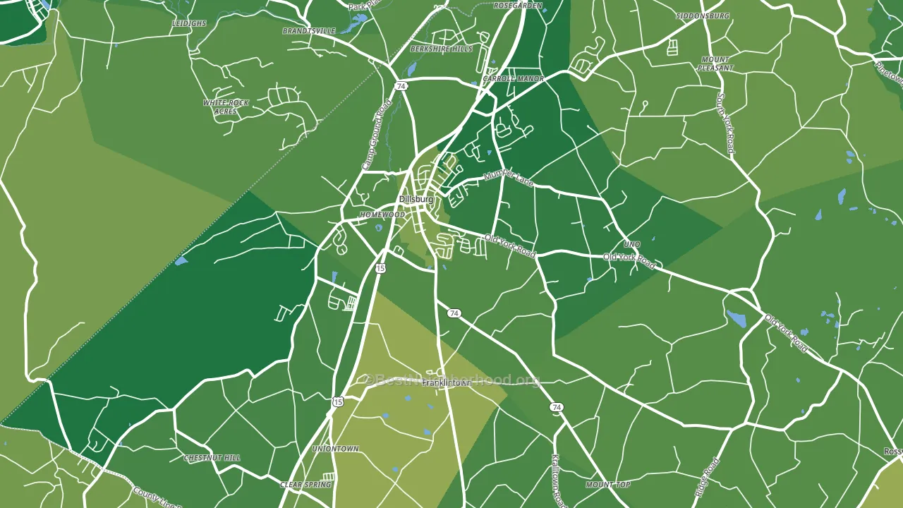 17019, PA block-group voter-turnout map