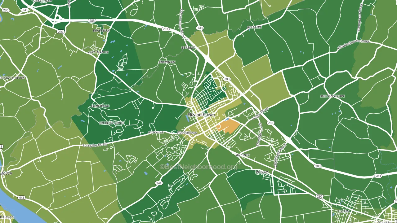 17022, PA block-group voter-turnout map