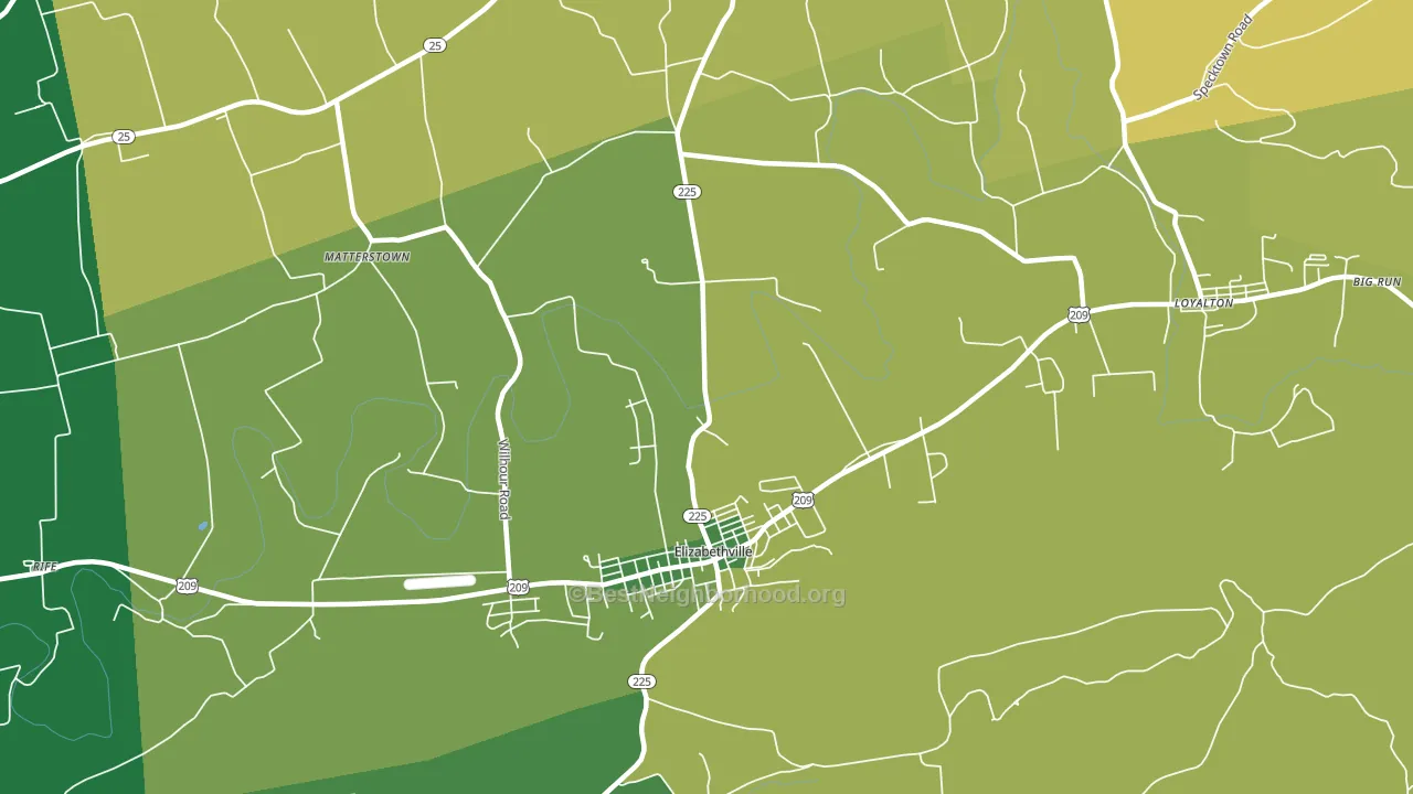 17023, PA block-group voter-turnout map