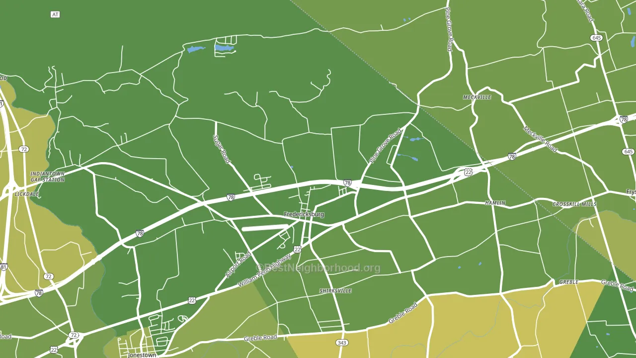 17026, PA block-group voter-turnout map