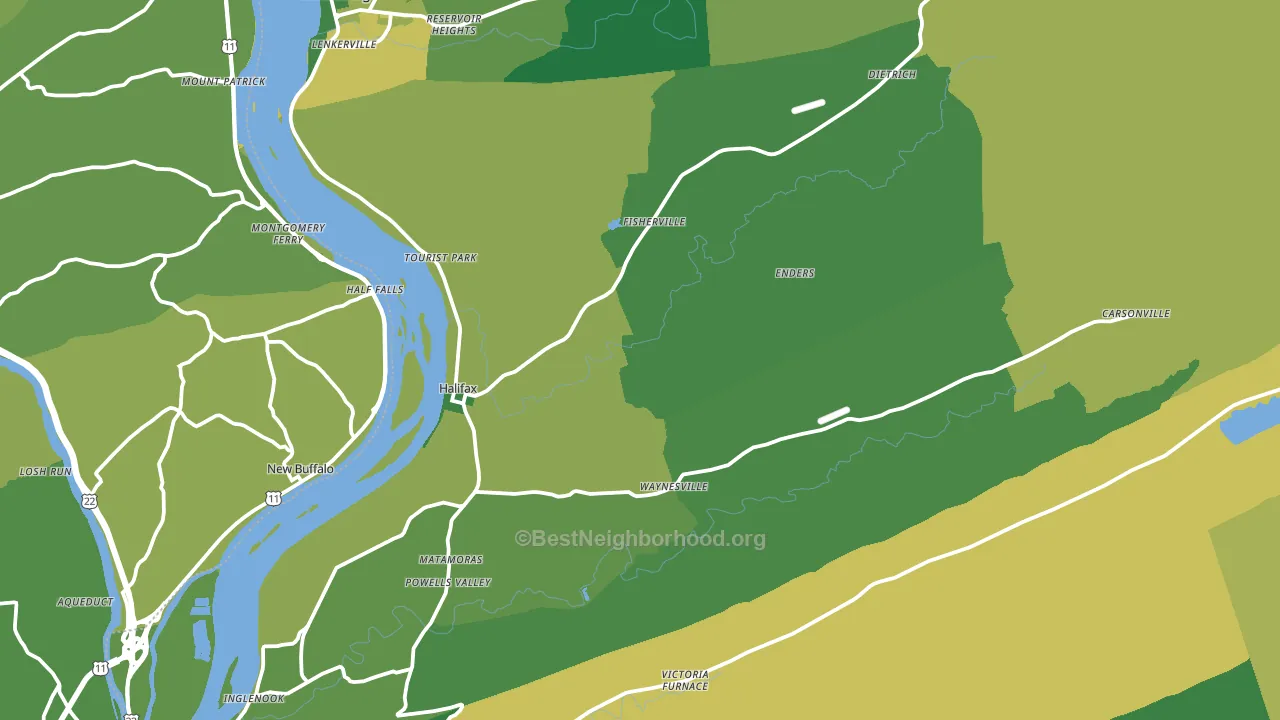 17032, PA block-group voter-turnout map