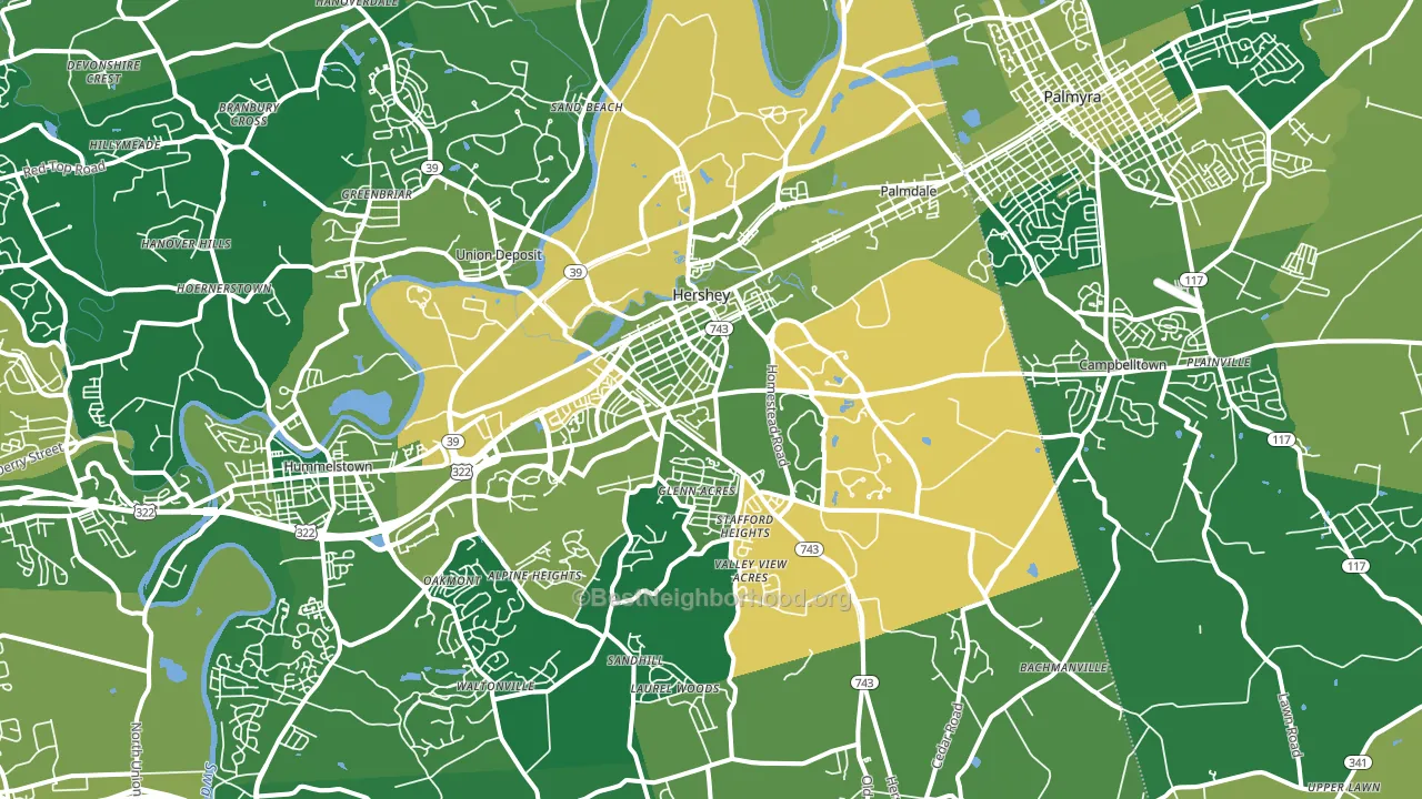 17033, PA block-group voter-turnout map