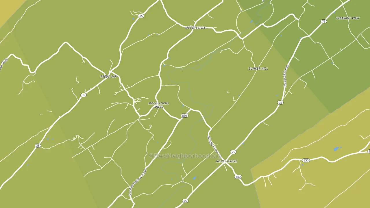 17035, PA block-group voter-turnout map