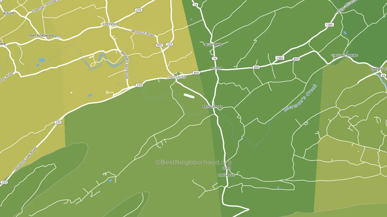 17040, PA block-group voter-turnout map