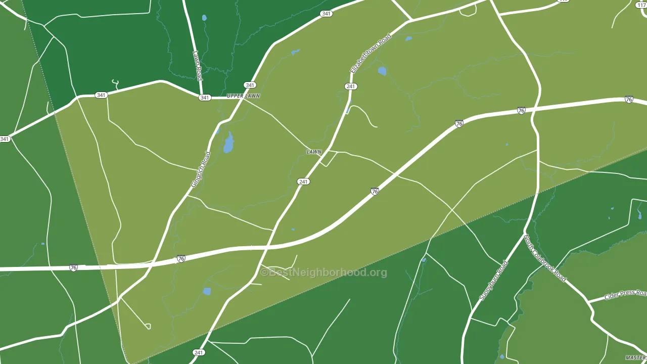 17041, PA block-group voter-turnout map