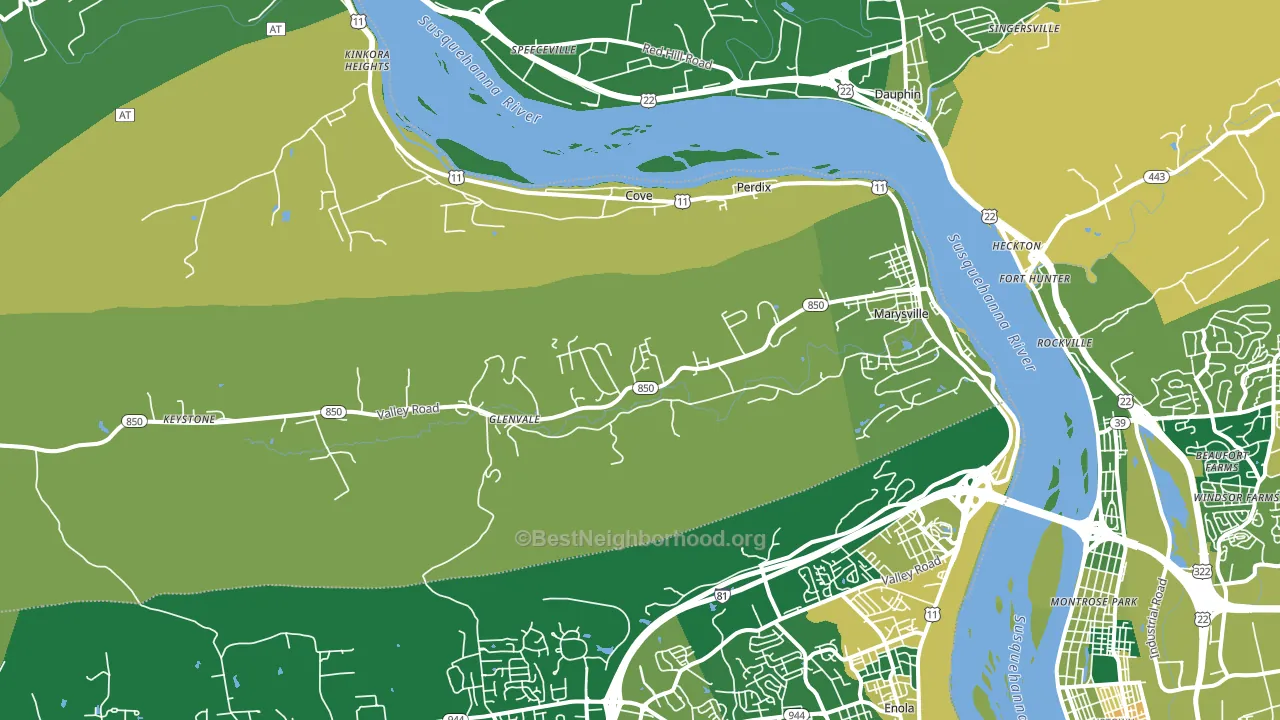 17053, PA block-group voter-turnout map