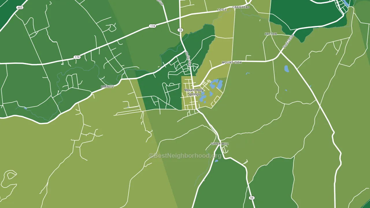 17065, PA block-group voter-turnout map