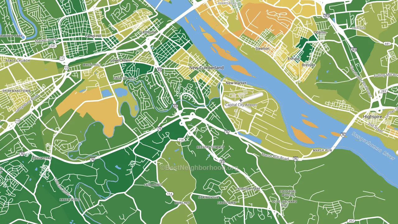 17070, PA block-group voter-turnout map