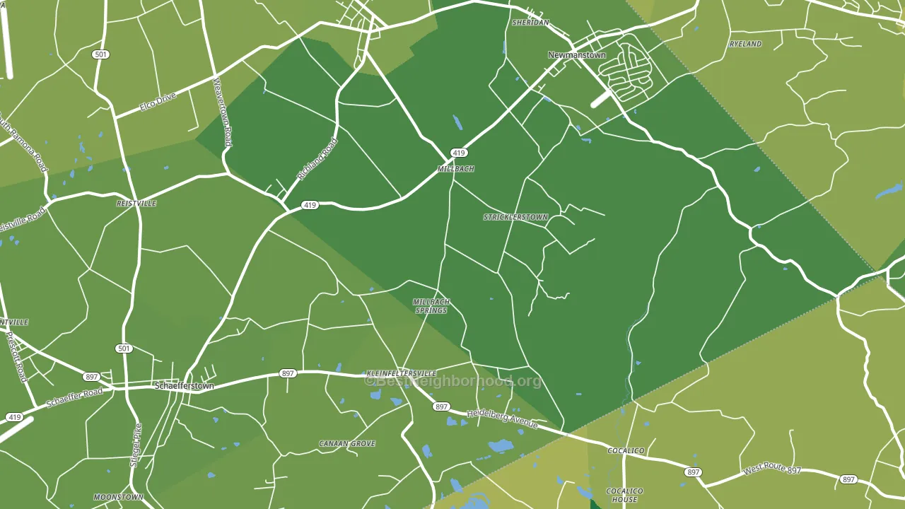 17073, PA block-group voter-turnout map