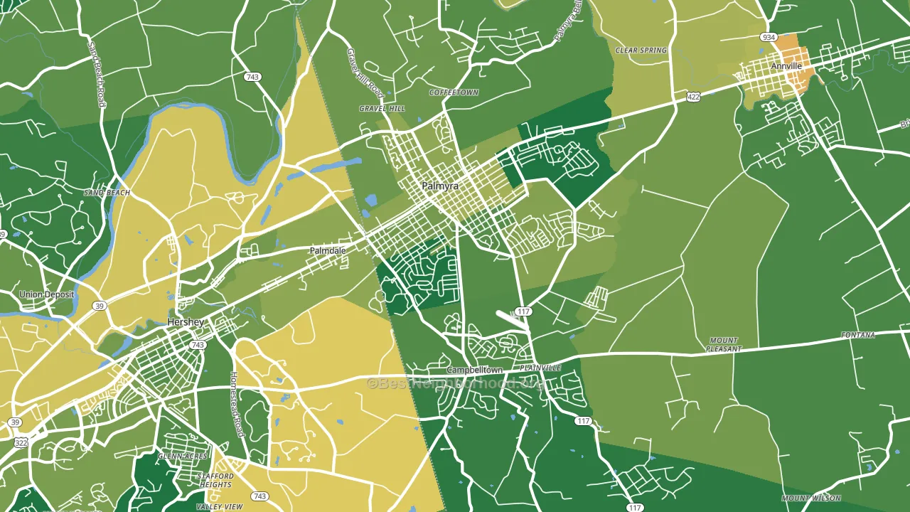 17078, PA block-group voter-turnout map