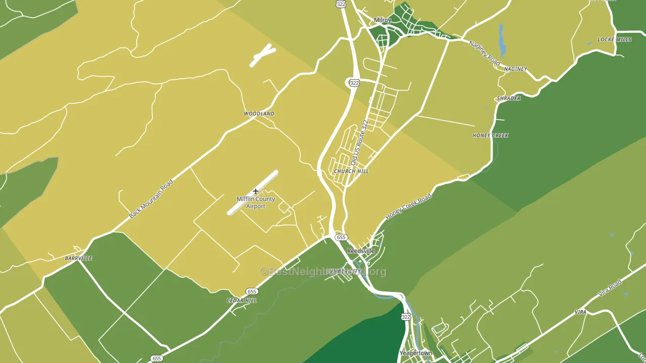 17084, PA block-group voter-turnout map