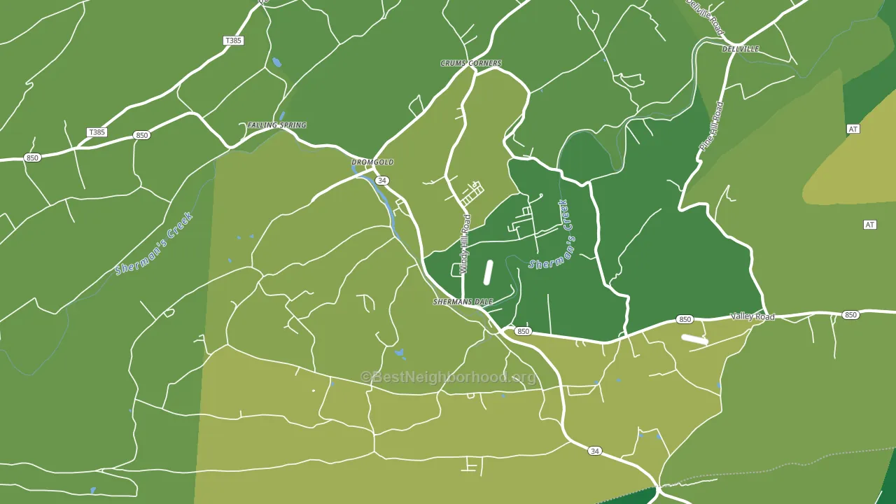 17090, PA block-group voter-turnout map