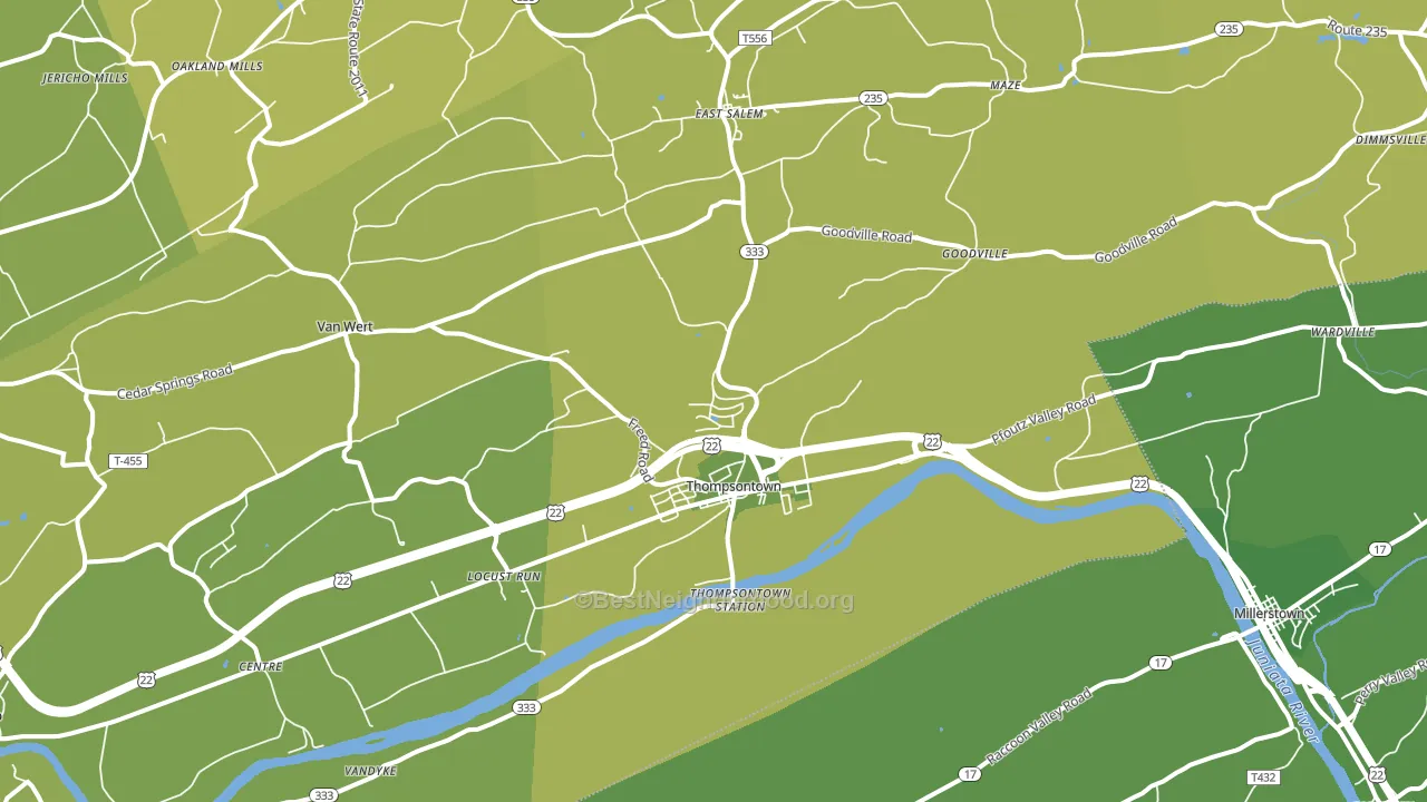 17094, PA block-group voter-turnout map